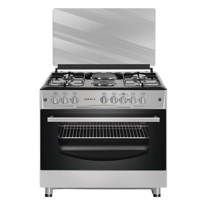 Maxi 60×90 (4+2) Gas & Electric Cooker (Inox) (BUY 1 & GET A FREE GIFT)
