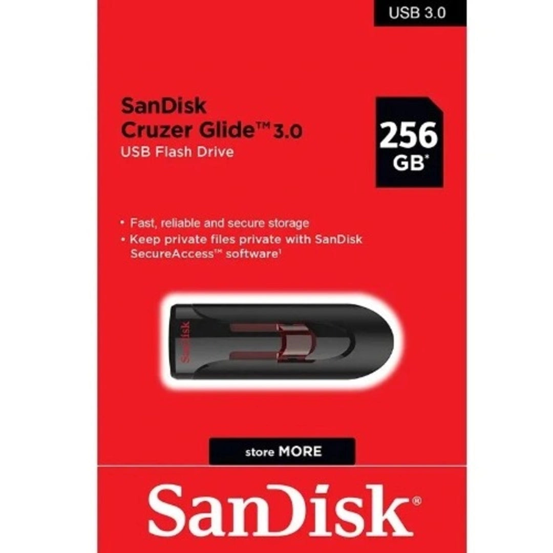 SANDISK CRUZER GLIDE 3.0 FLASH DRIVE 256GB