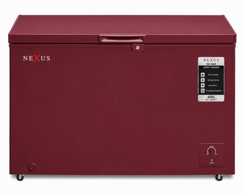 NEXUS NX-400E NEXUS CHEST FREEZER - WINE RED