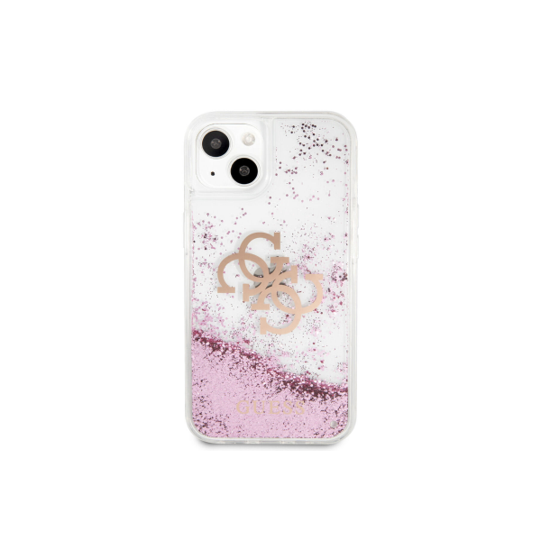 IPHONE 13 GUESS GLITTER PINK/GOLD