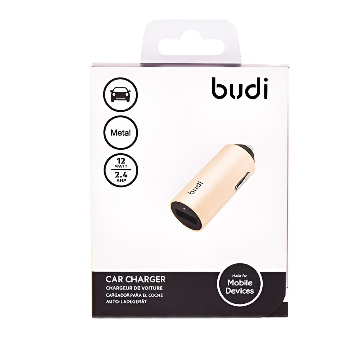 Budi Metal Usb Carcharger 619