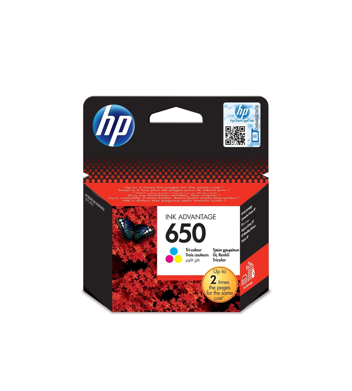 Hp 650 Tri-Color Original Ink Cz102Ae