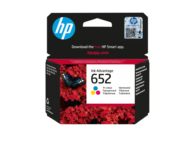 HP 652 TRI-COLOUR ORIGINAL INK (F6V24AE)