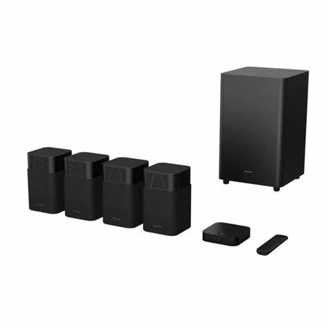 HISENSE HT SATURN HOME THEATRE,700W,CINEMATIC SOUND,DOLBY ATMOS,5 LIGHTING EFFECTS,ROOM FITTING  TUNING,