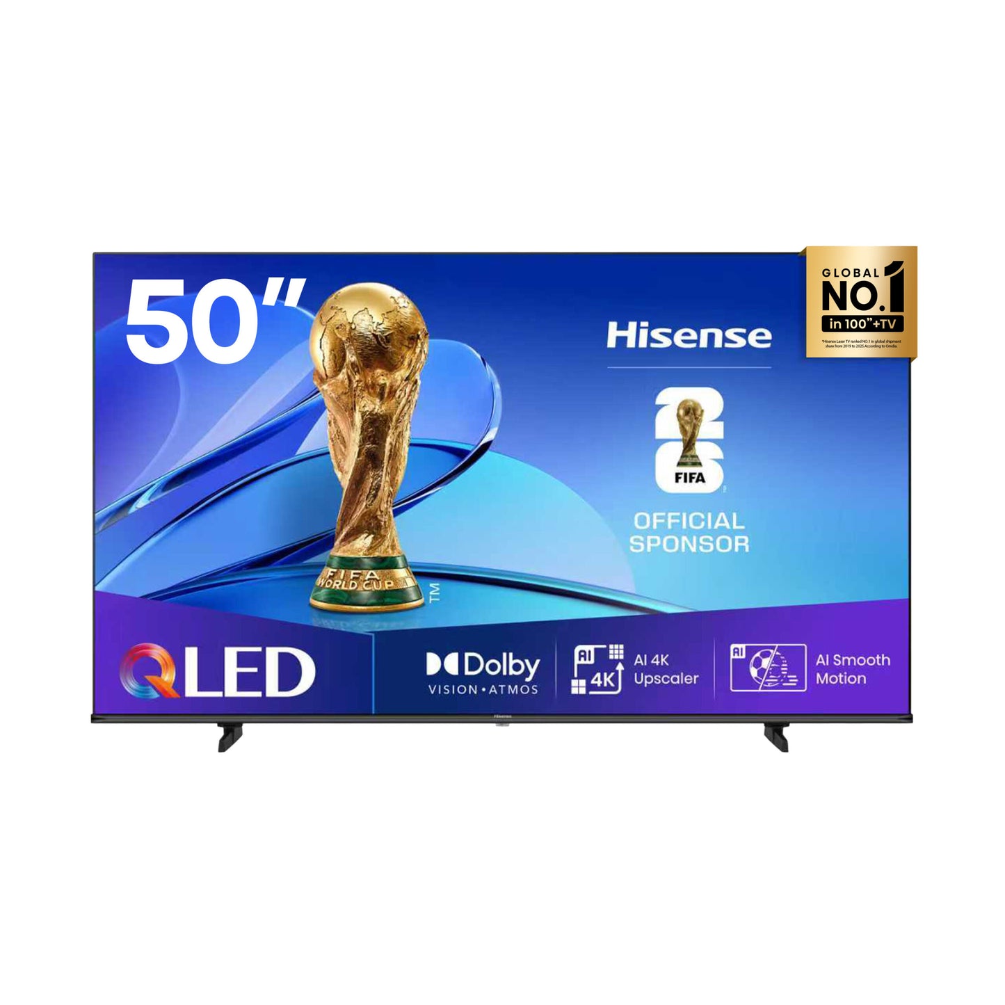 HISENSE TV 50Q6Q 50 INCHES QLED 4K Smart TV With Quantum Dot Colour