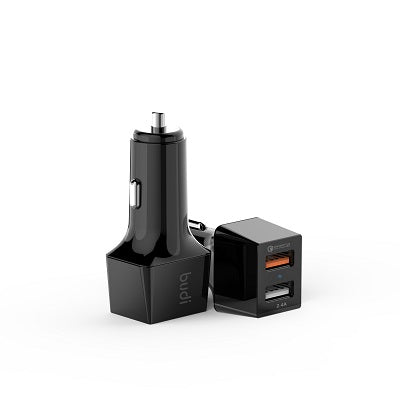 BUDI CAR CHARGER M8J076-BLK