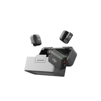 DJI Mic Mini wireless microphone set with 2 transmitters, 1 receiver, and charging case for content creators - Dreamworks