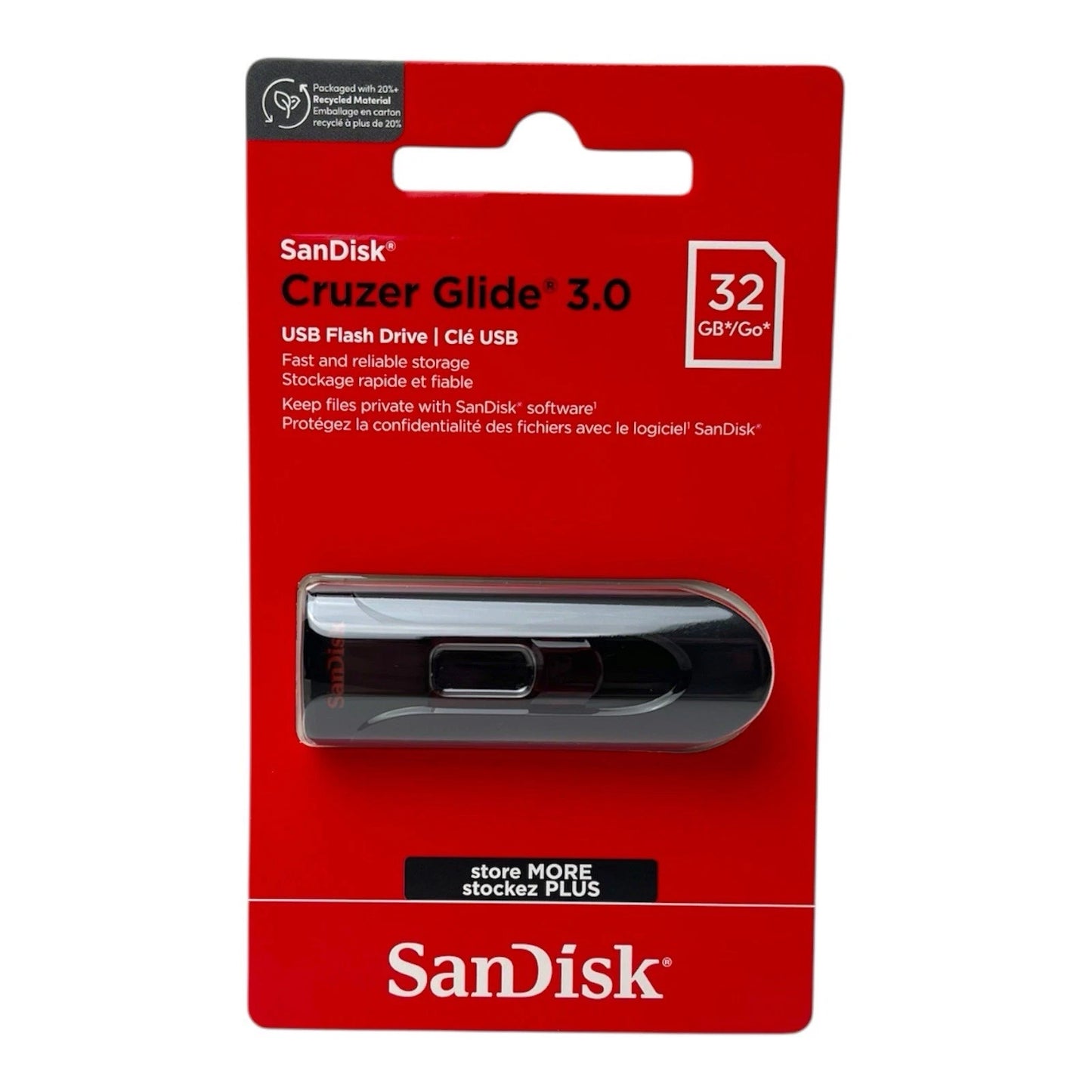 SANDISK CRUZER GLIDE 3.0 FLASH DRIVE 32GB