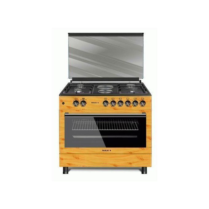 Maxi 60×90 (4+2) Gas &amp; Electric Cooker (Wood) (BUY 1 & GET A FREE GIFT)