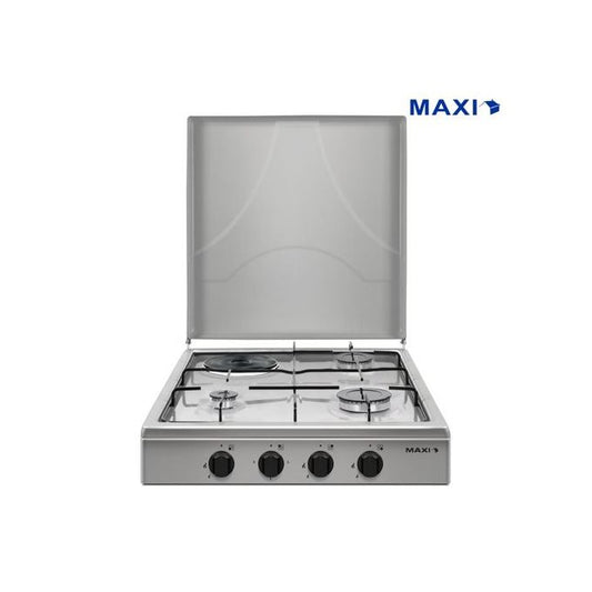 Maxi Tabletop Gas Cooker 3 Burners & 1 Electric Plate (411OC)