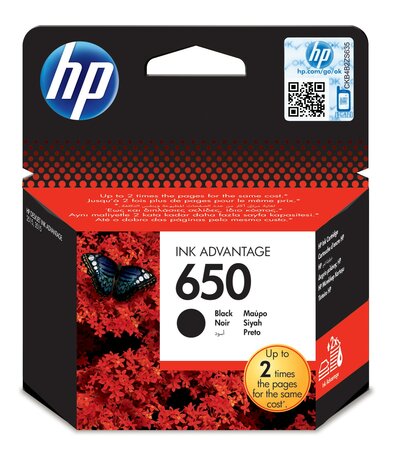 Hp 650 Black Original Ink Cz101Ae