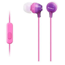 Sony Earbud With Mic-Violet