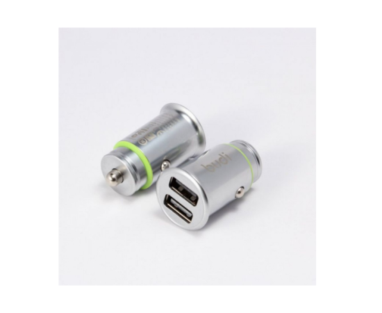 Budi 4.8A 2Usb Alumini Car Charger 623