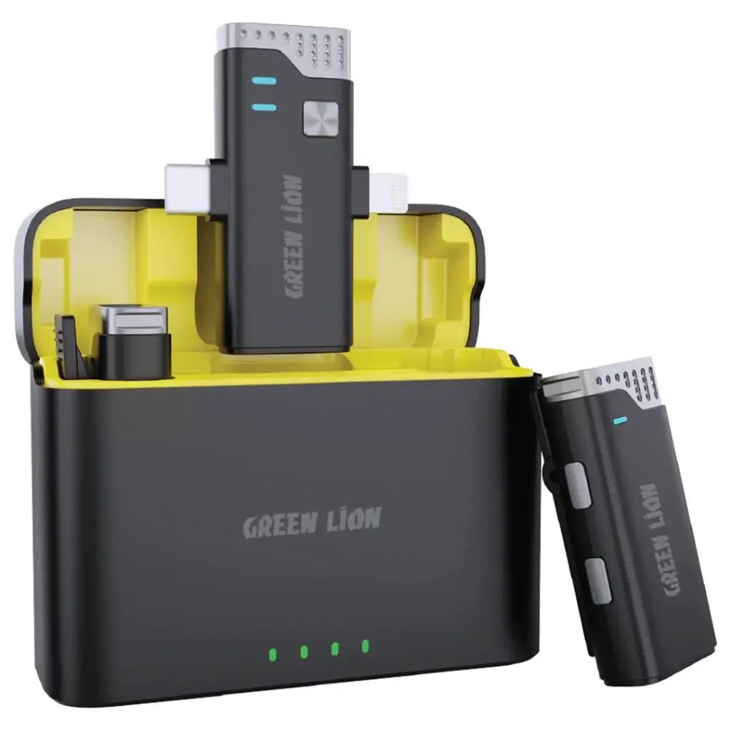 GREEN LION 3 IN 1 360 MICROPHONE USB-C LIGHTNING - BLACK GN3IN1MIC360D | Dreamworks