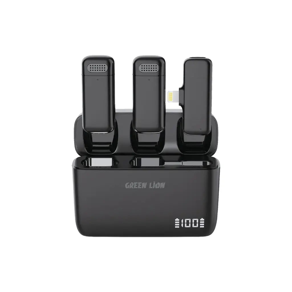 GREEN LION DUO CAST WIRELESS MIC LIGHTENING - BLACK GNDCTWMICLGBK | Dreamworks