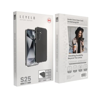 LEVELO CLARA CLEAR CASE FOR SAMSUNG S25 - CLEAR LVL-CLARA-25-CL