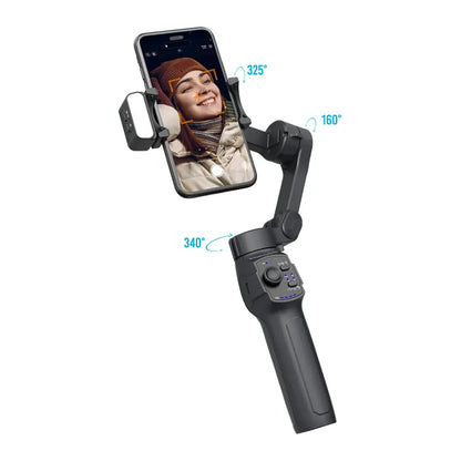 PORODO 3-AXIS GIMBAL WITH LED LIGHT - BLACK PDLFST127BK