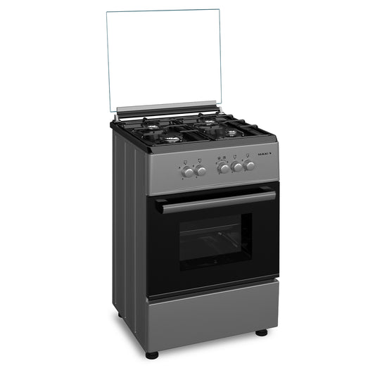 Maxi Gas Cooker 50x50 CM (4) Burners Black & Grey (BASIC)