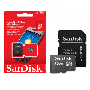 Sandisk MicroSDHC 32GB WITH ADAPTER