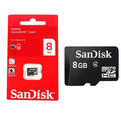 SANDISK MICROSDHC CARD 8GB WITH ADAPTER