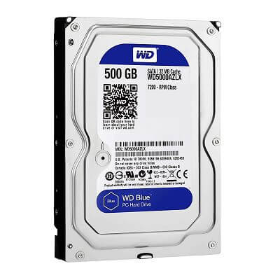 WD 500GB Storage Device>Internal Hard Drive BLUE