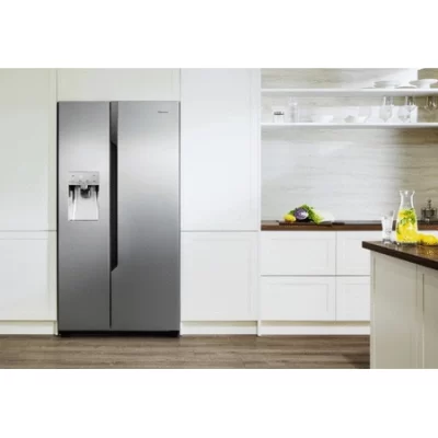 Hisense Side by Side 535L Refrigerator 70WS Silver,R600 Gas ,Water Dispenser
