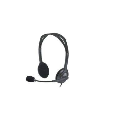 Logitech H111 Wired Headset, Stereo Headphones with Noise-Cancelling Microphone, 3.5 mm Audio Jack