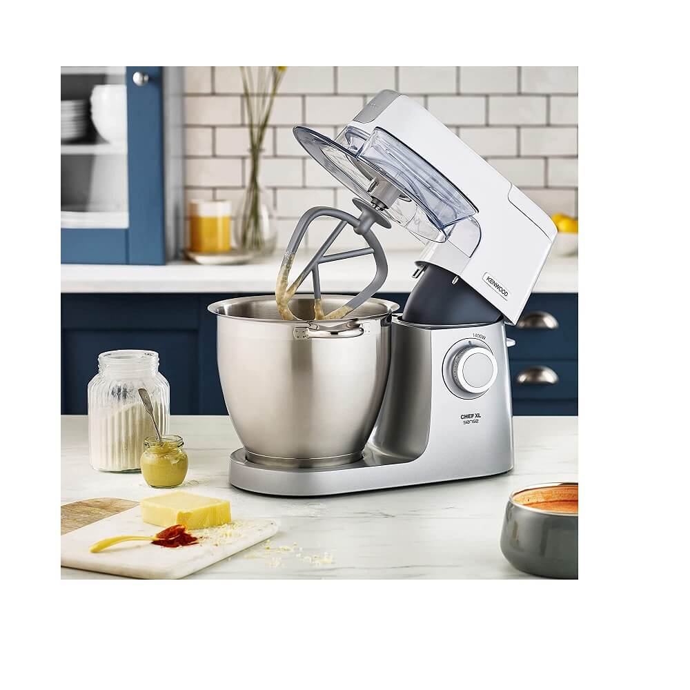 KENWOOD Stand Mixer Kitchen Machine Metal Body CHEF XL SENSE 1400W with  6.7L Stainless Steel Bowl, K-Beater, Whisk, Dough Hook, Folding Tool, Meat  Grinder, Food Processor KVL6140T Silver/White - Dreamworks Direct