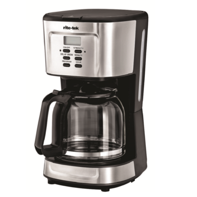 RITE-TEK COFFEE MAKER DIGITAL WITH LCD DISPLAY 1.5 ltr GLASS CARAFET 12CUPS CAPACITY